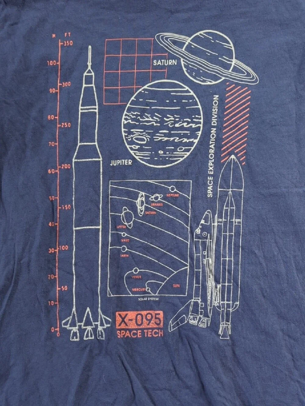OshKosh B'gosh Navy Space Tech Graphic Tee Size 14